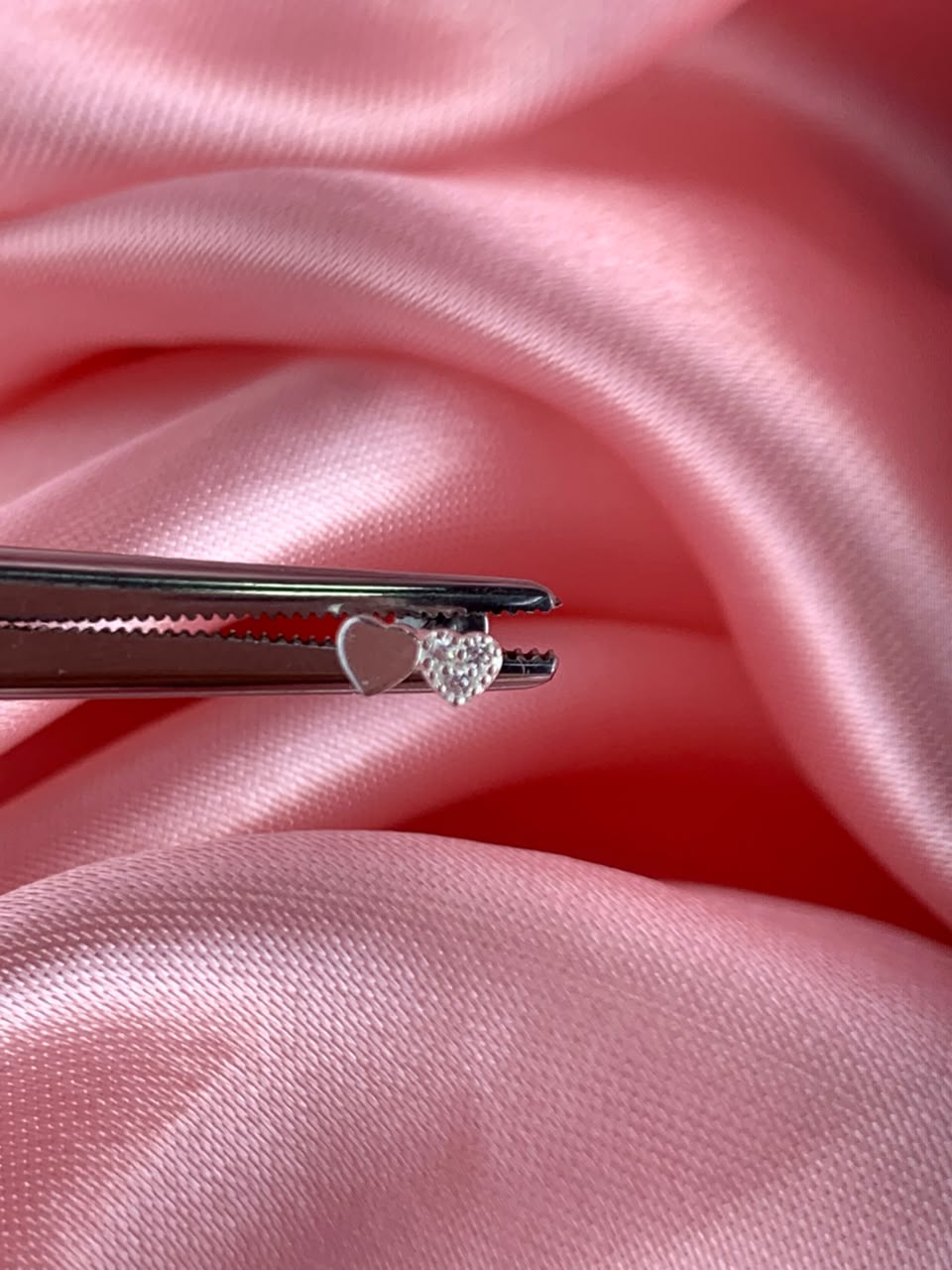 Piercings de Prata 925 dois corações