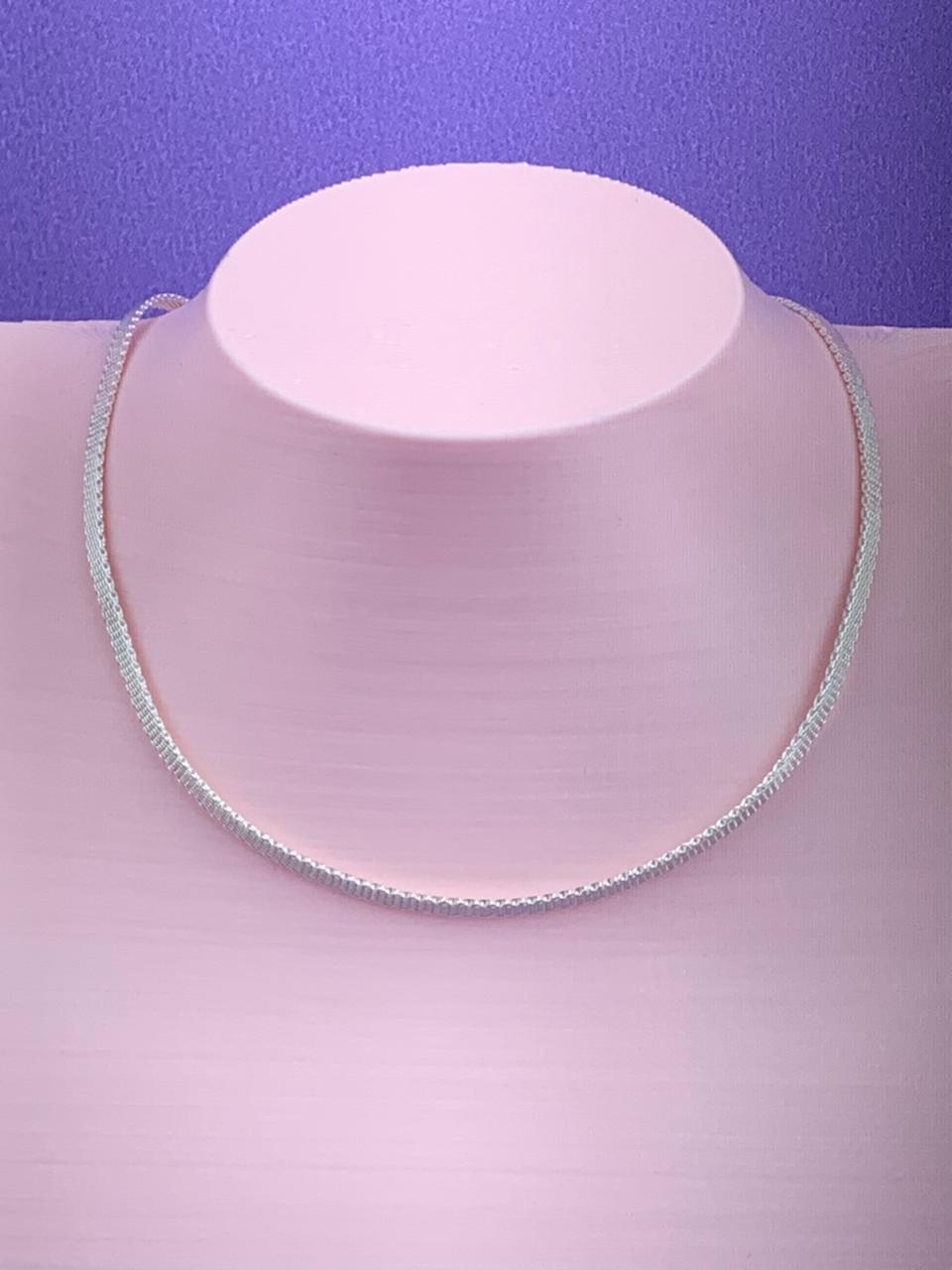 Corrente Lisa de Prata 925 esteira 3MM 45CM 7,9G
