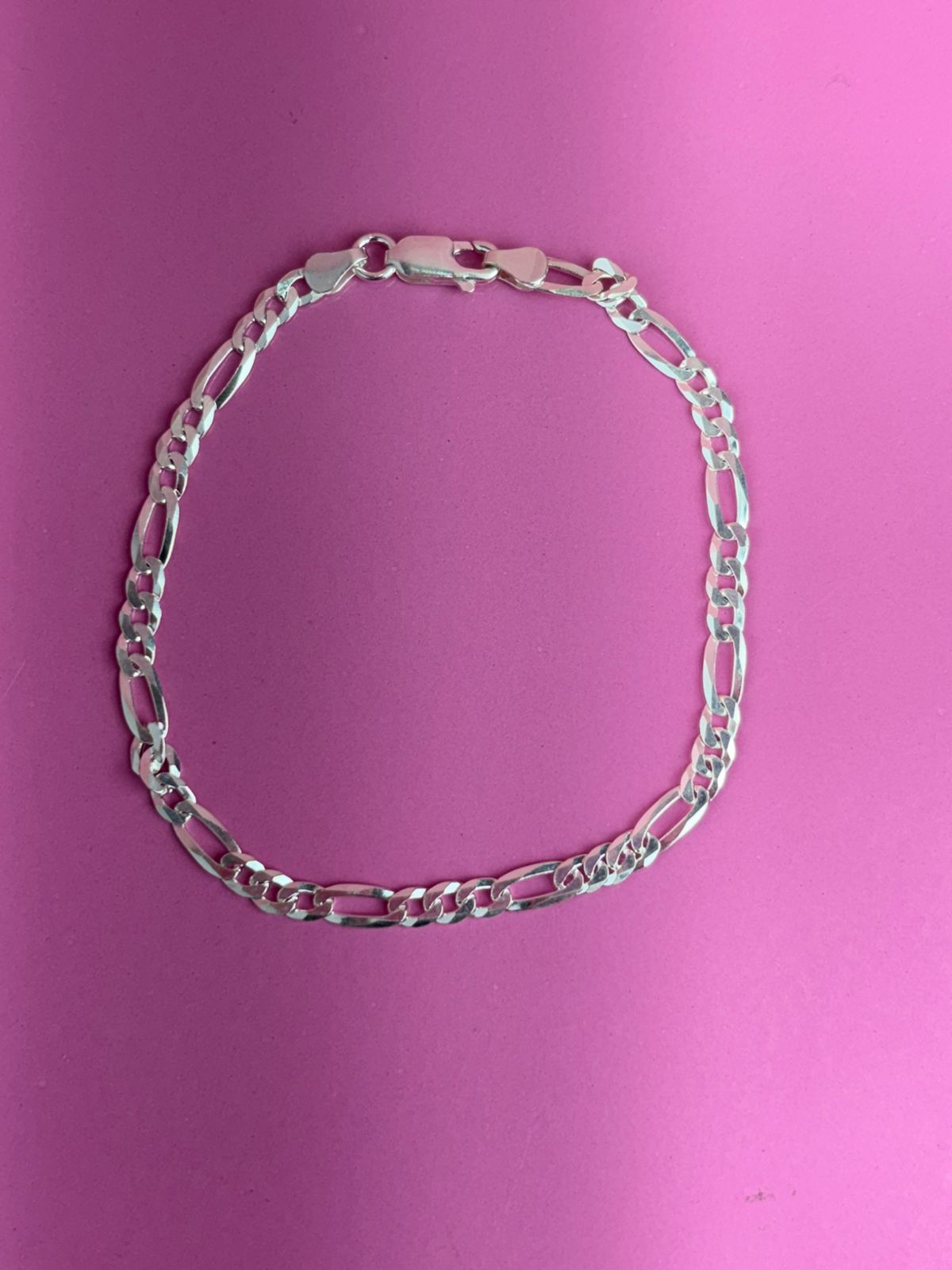 Pulseira Masculinas de prata 925 3x1 5MM F120 4,6G