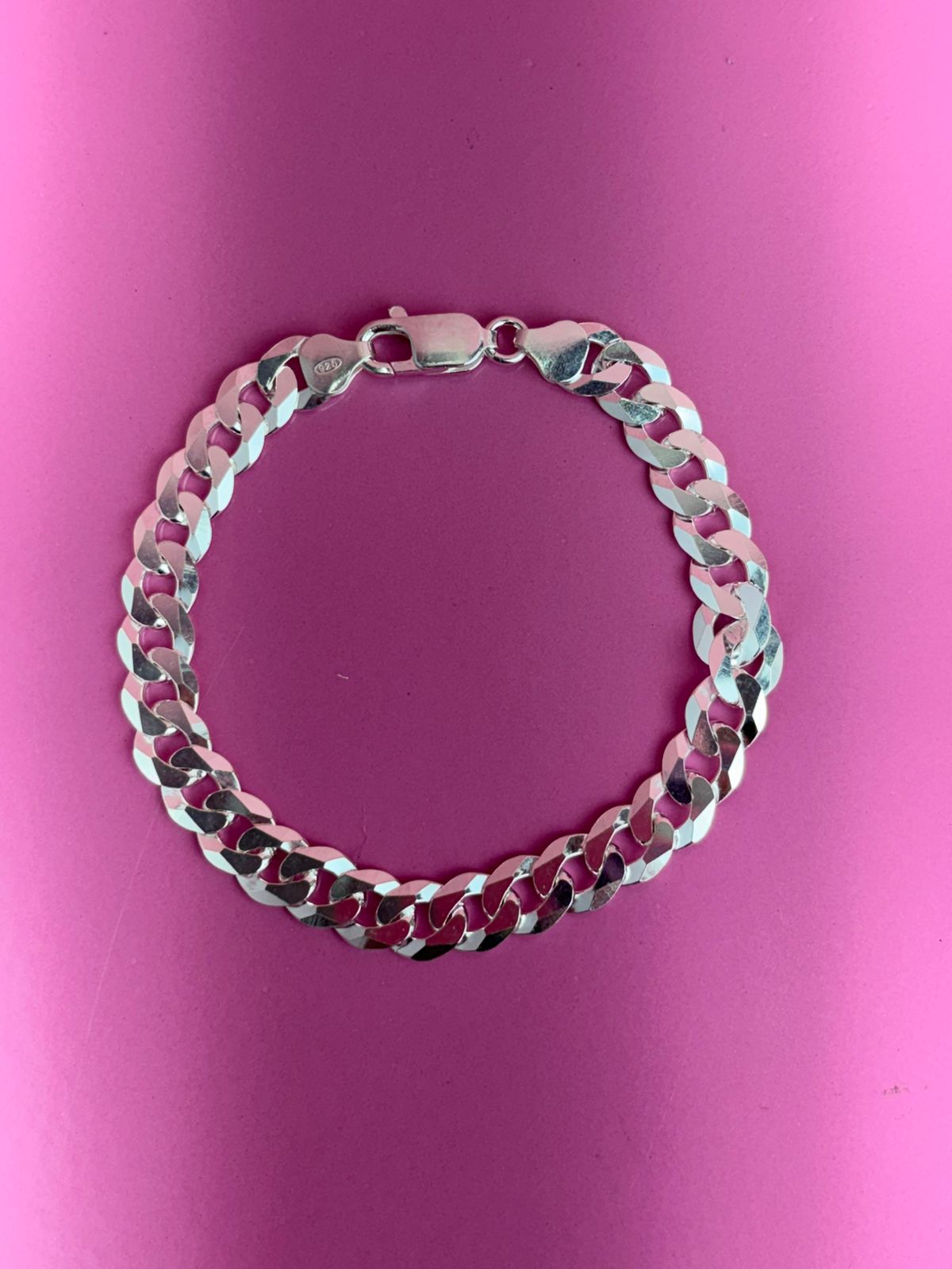 Pulseira Masculinas de prata 925 1x1 9MM F220 16G