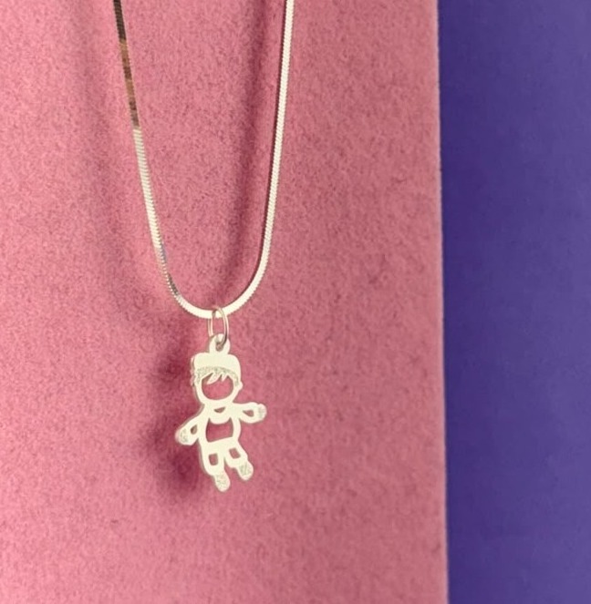 Pingente de Prata 925 menino vaz