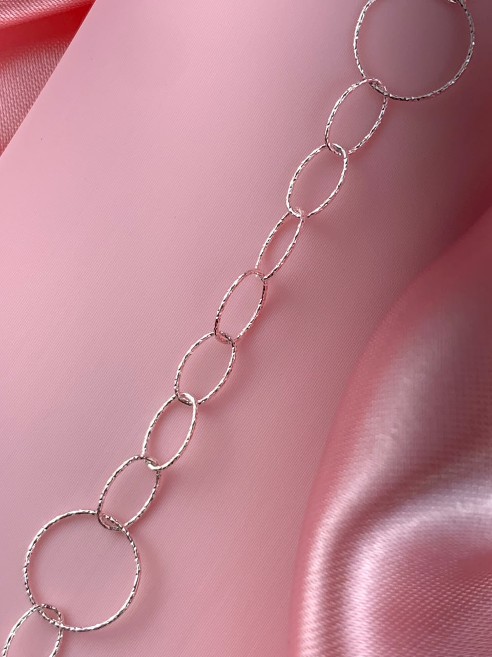 Pulseira de prata 925 elo oval e red 2,9G