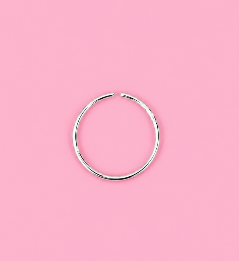 Piercings de Prata 925 argolinha lisa - Nariz