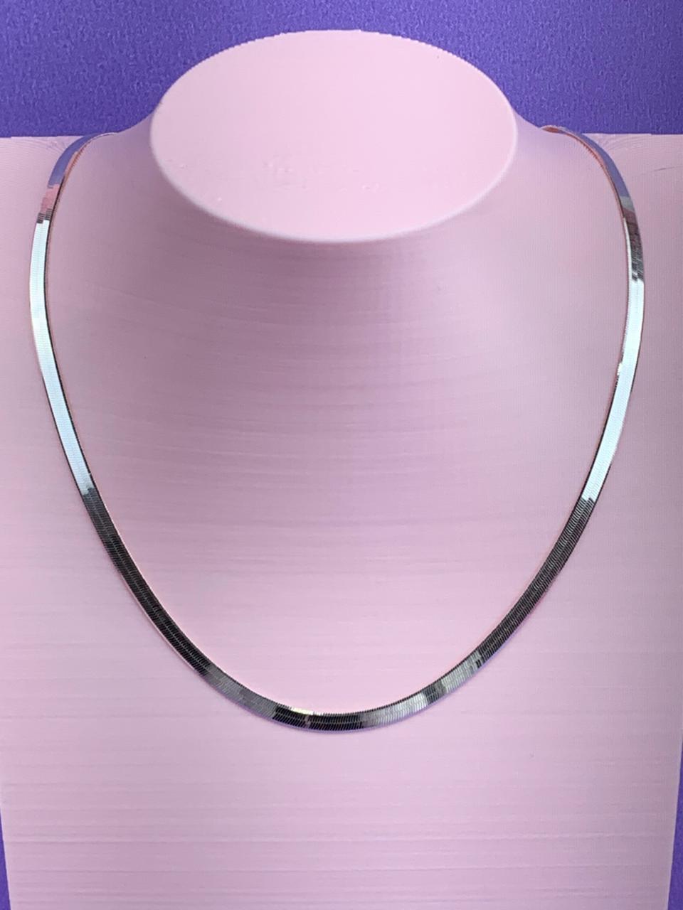 Corrente Lisa de Prata 925 laminada 3,5MM 45CM 7,5G
