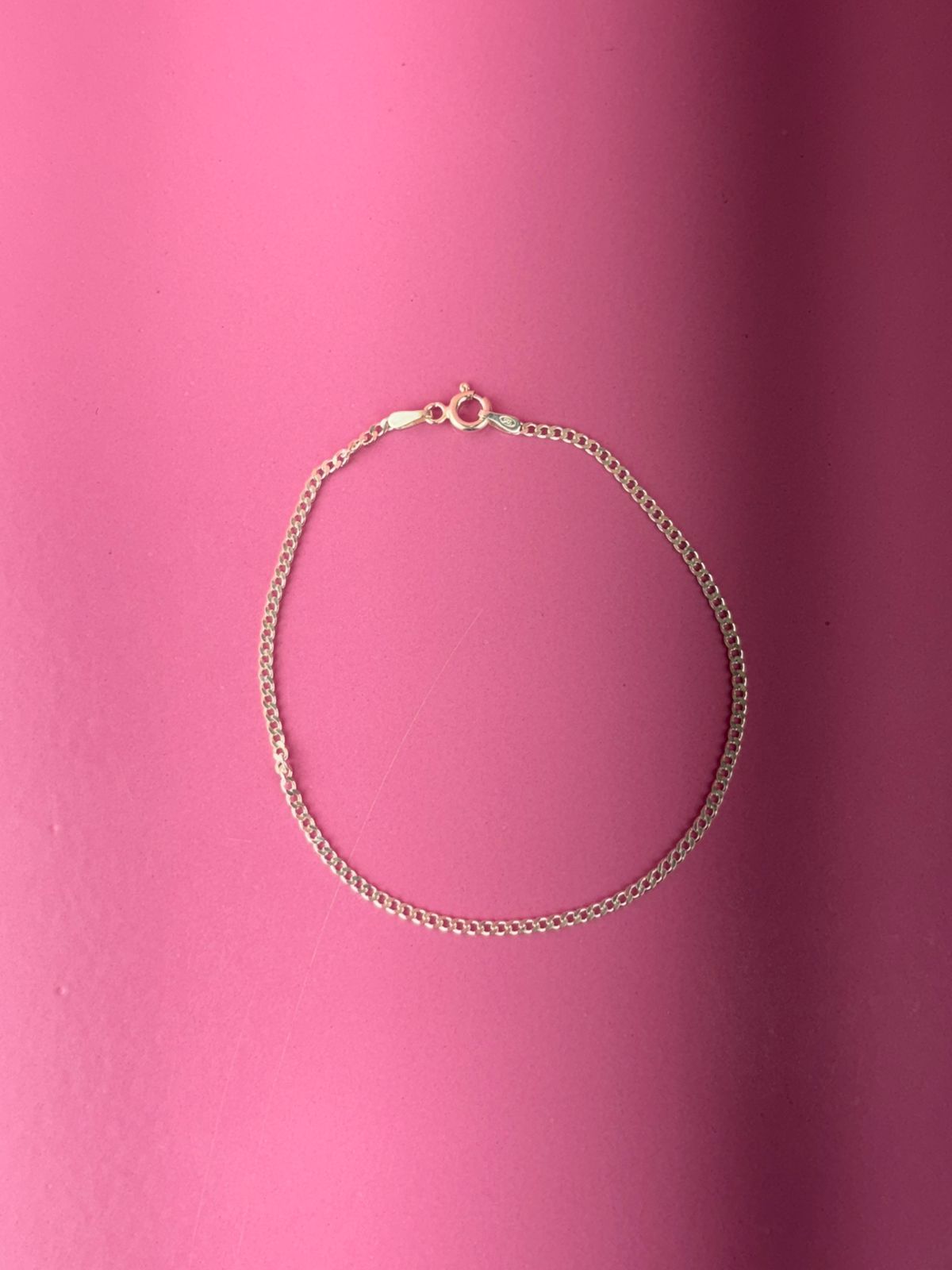 Pulseira Masculinas de prata 925 1x1 2MM F60 2G