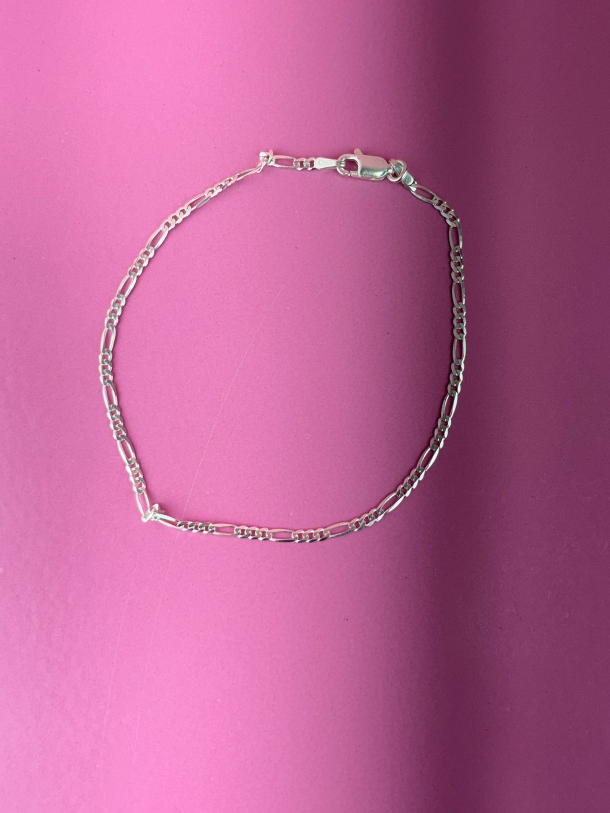 Pulseira Masculinas de prata 925 3x1 2MM F60 1,8G