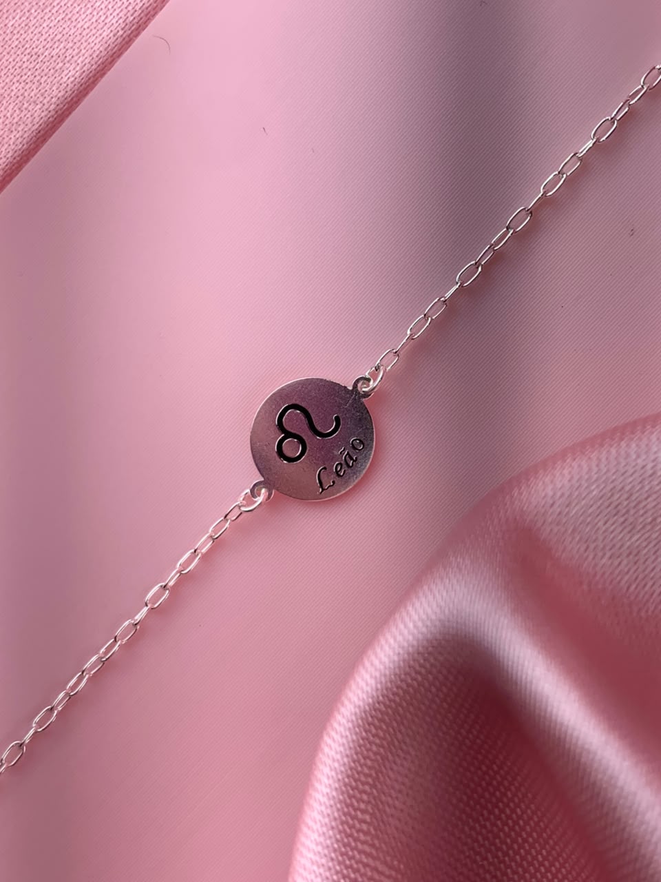 Pulseira de prata 925 leão