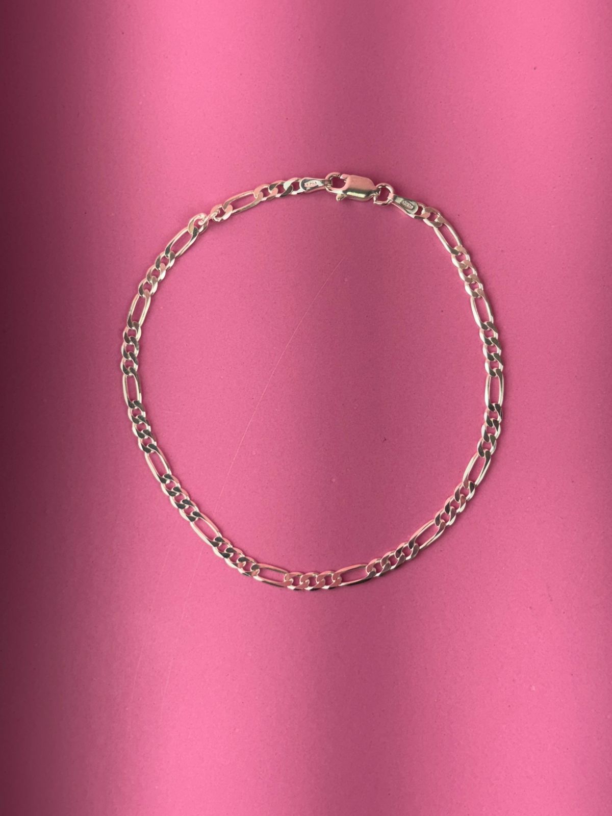 Pulseira Masculinas de prata 925 3x1 3MM F80 2,8G