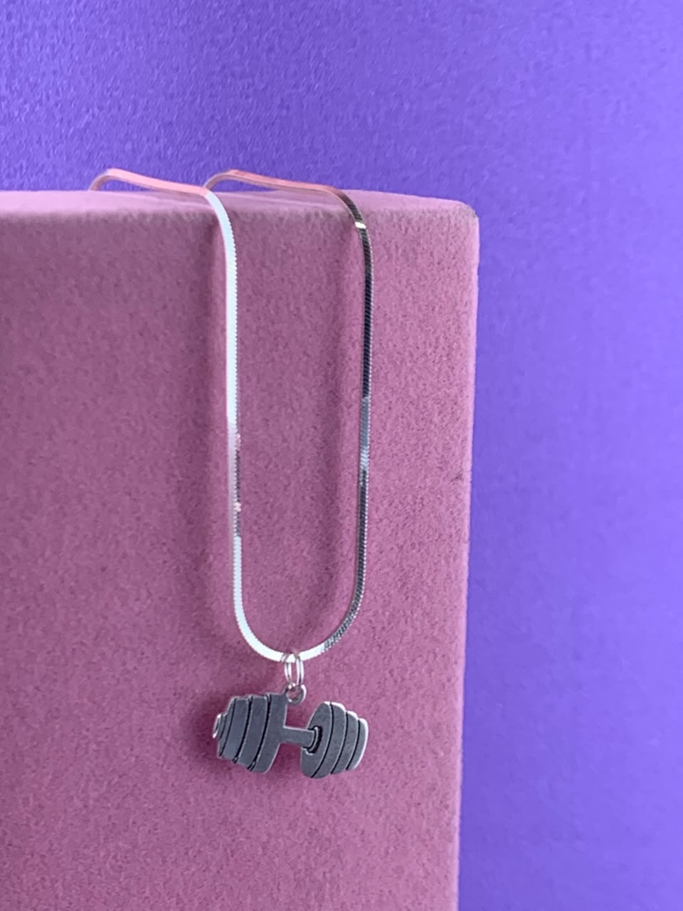 Pingente de Prata 925 halter peso de academia G