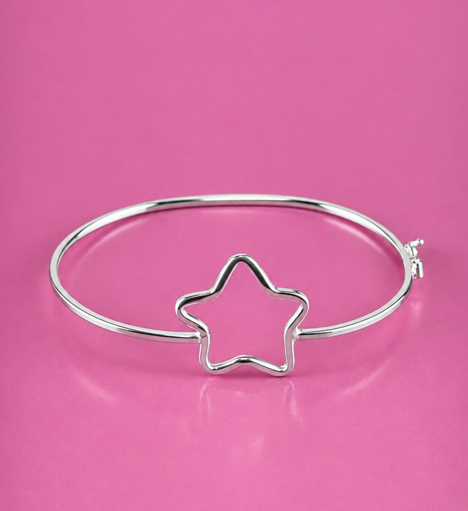 Bracelete de prata 925 estrela 2,9G 6MM