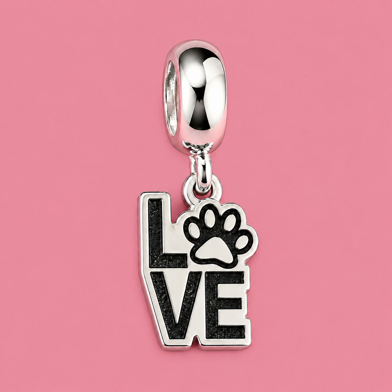 Berloque de prata 925 love patinha
